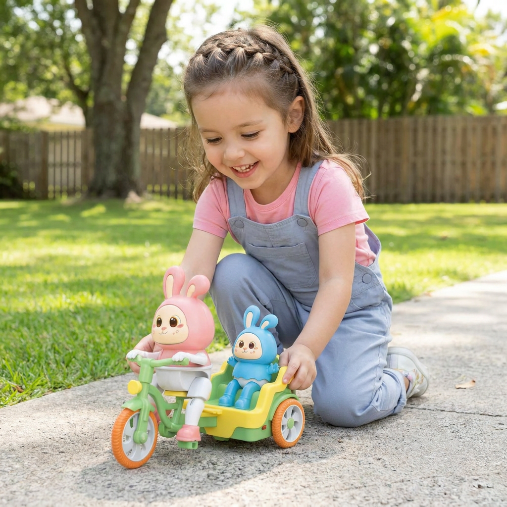 Electric Animal Tricycle – Interactive Ride-On Toy with Music & Light for Kids