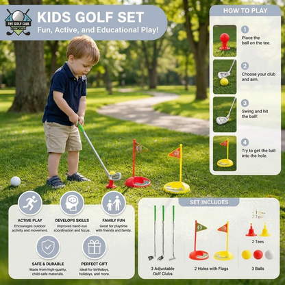 Kids Golf Set with Adjustable Clubs – Perfect for Backyard Play