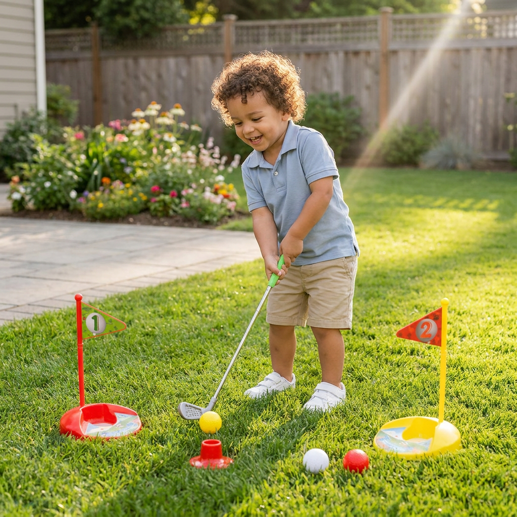 Kids Golf Set with Adjustable Clubs – Perfect for Backyard Play