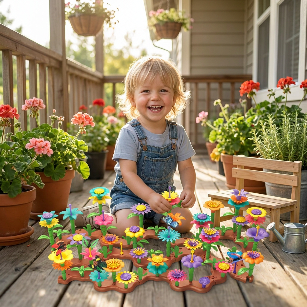 Flower Garden Building Toy for Kids – Creative Planting & Learning Playset for Little Gardeners