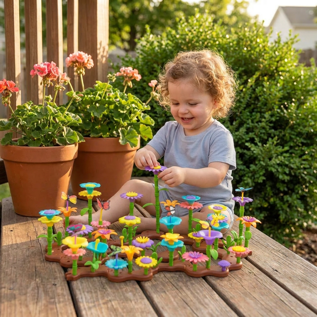 Flower Garden Building Toy for Kids – Creative Planting & Learning Playset for Little Gardeners