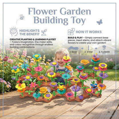 Flower Garden Building Toy for Kids – Creative Planting & Learning Playset for Little Gardeners
