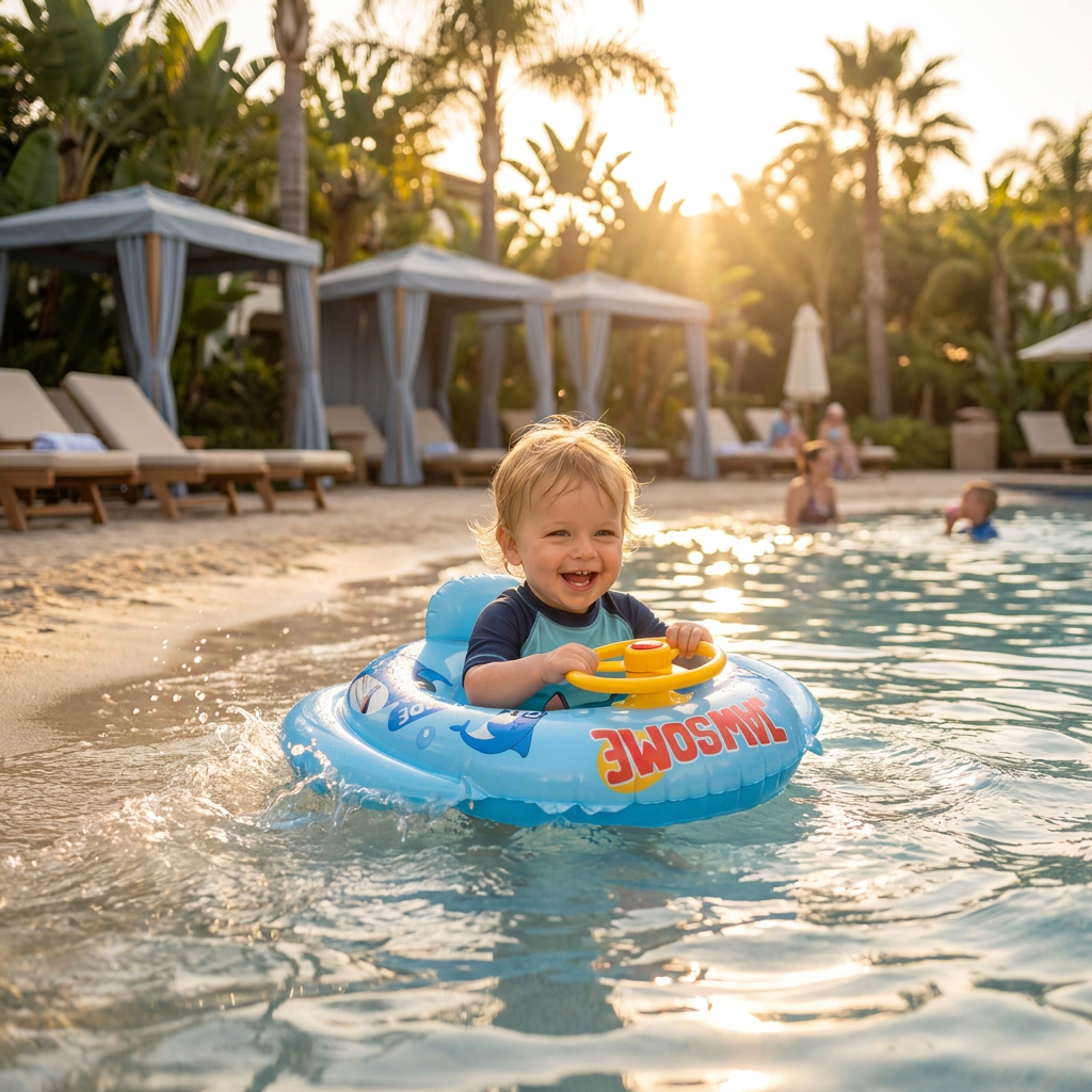 Baby Shark Pool Float with Steering Wheel for Toddlers