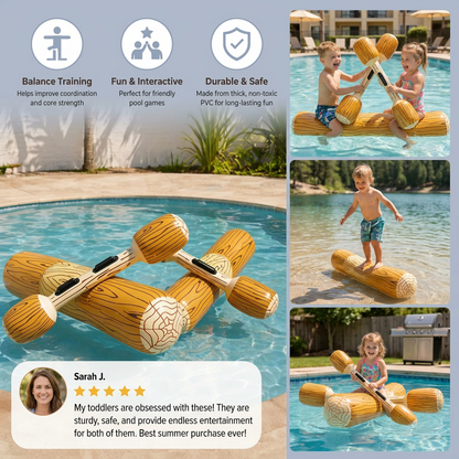 Inflatable Pool Battle Game for Kids – Water Balance & Splash Game
