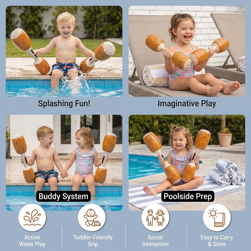 Inflatable Pool Battle Game for Kids – Water Balance & Splash Game