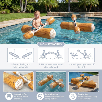Inflatable Pool Battle Game for Kids – Water Balance & Splash Game