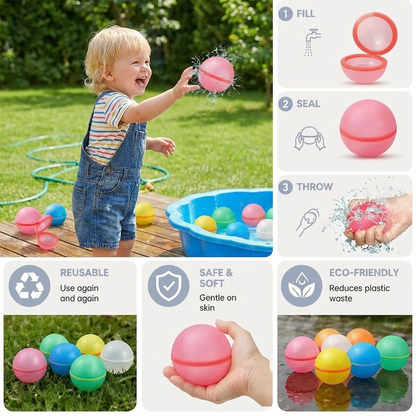 Reusable Water Balloons – Self-Sealing & Silicone