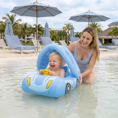 Inflatable Baby Pool Float Car with Sunshade