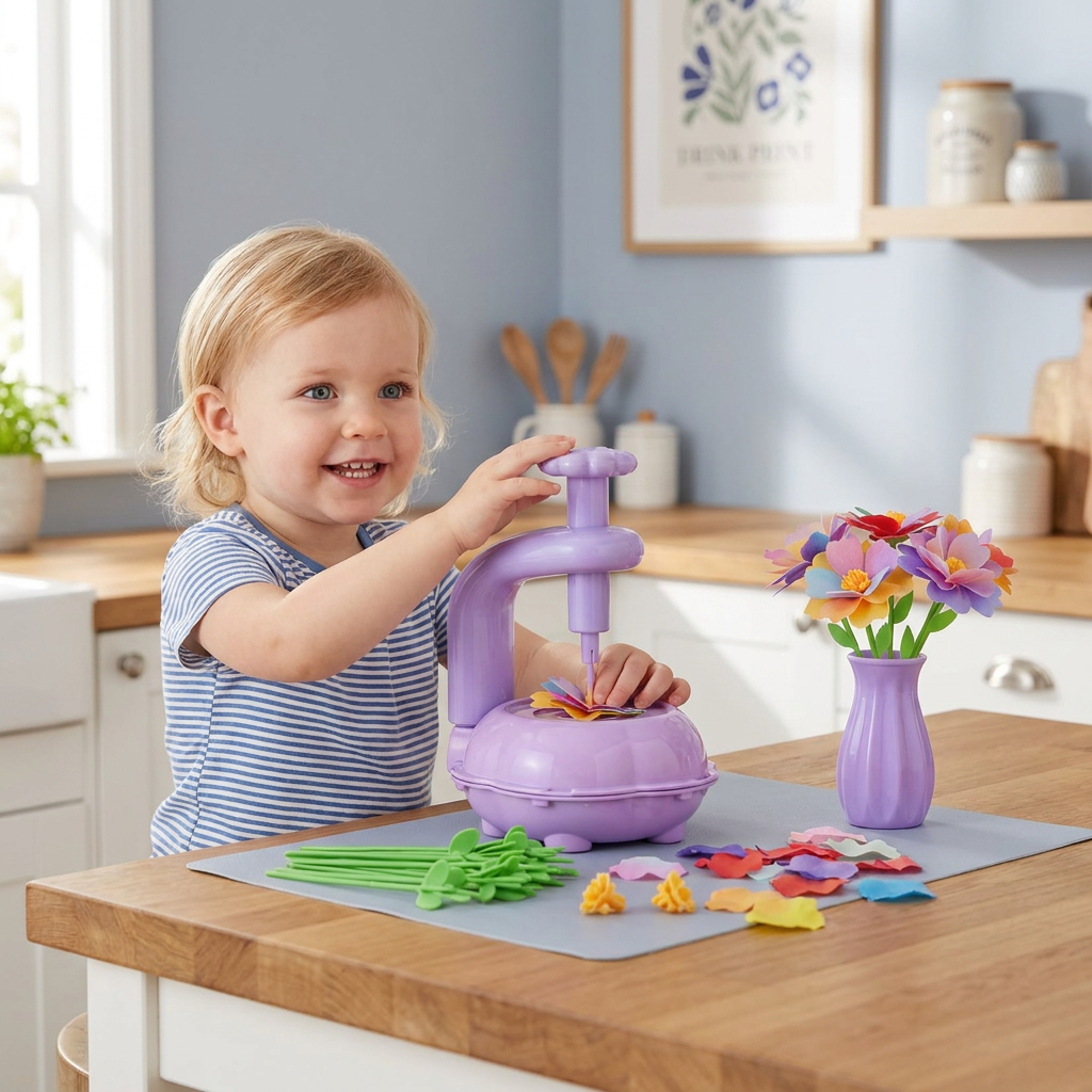 Kids Flower Bouquet Making Kit with Press Machine – DIY Craft Set for Girls