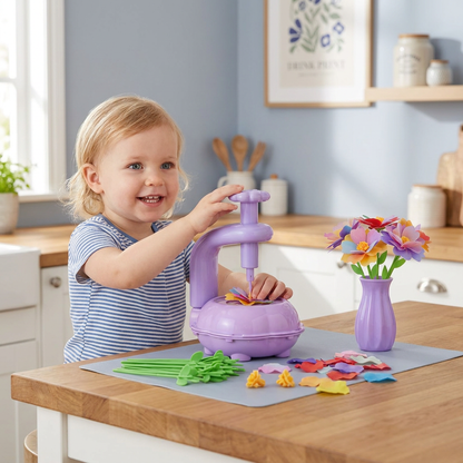 Kids Flower Bouquet Making Kit with Press Machine – DIY Craft Set for Girls