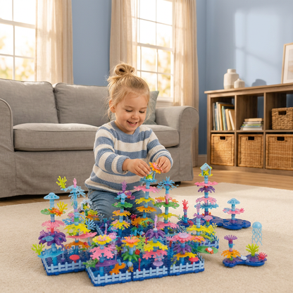 Kids Build-A-Garden Flower Toy Set – Creative Building Playset