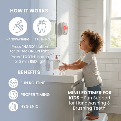 Mini LED Timer for Kids – Fun Support for Handwashing & Brushing Teeth