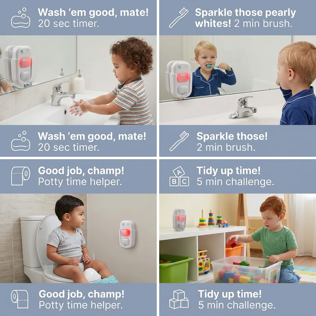 Mini LED Timer for Kids – Fun Support for Handwashing & Brushing Teeth