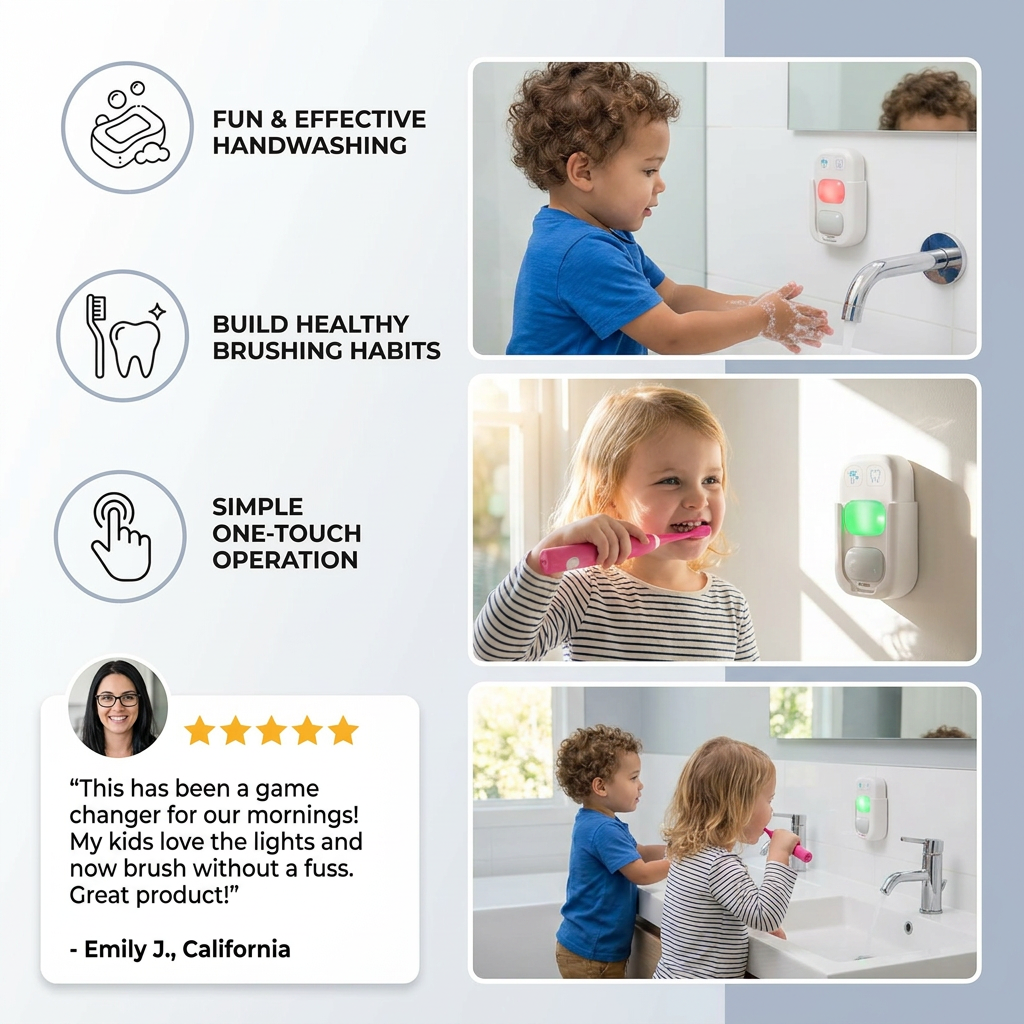 Mini LED Timer for Kids – Fun Support for Handwashing & Brushing Teeth