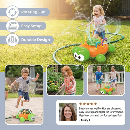 Turtle Water Sprinkler – Rotating Garden Fun for Kids on Hot Summer Days