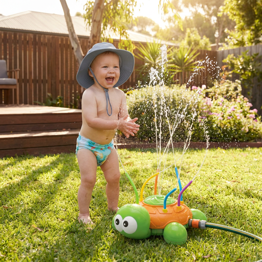 Turtle Water Sprinkler – Rotating Garden Fun for Kids on Hot Summer Days