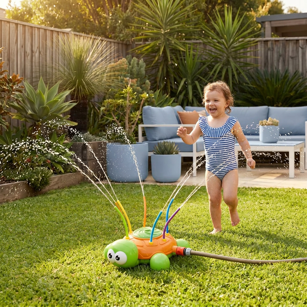 Turtle Water Sprinkler – Rotating Garden Fun for Kids on Hot Summer Days