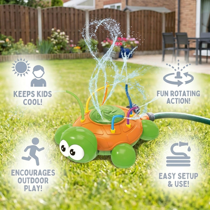 Turtle Water Sprinkler – Rotating Garden Fun for Kids on Hot Summer Days
