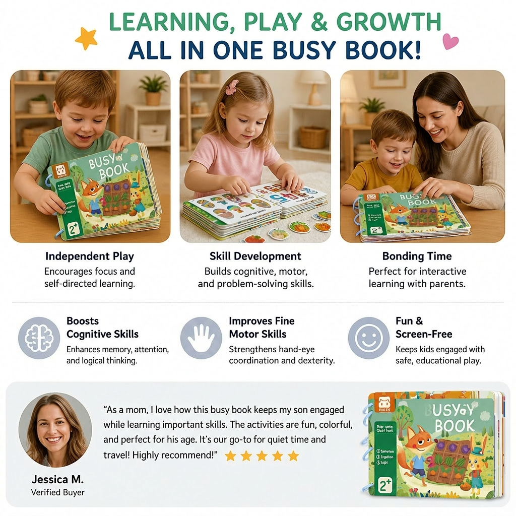 Sensory Montessori Busy Book