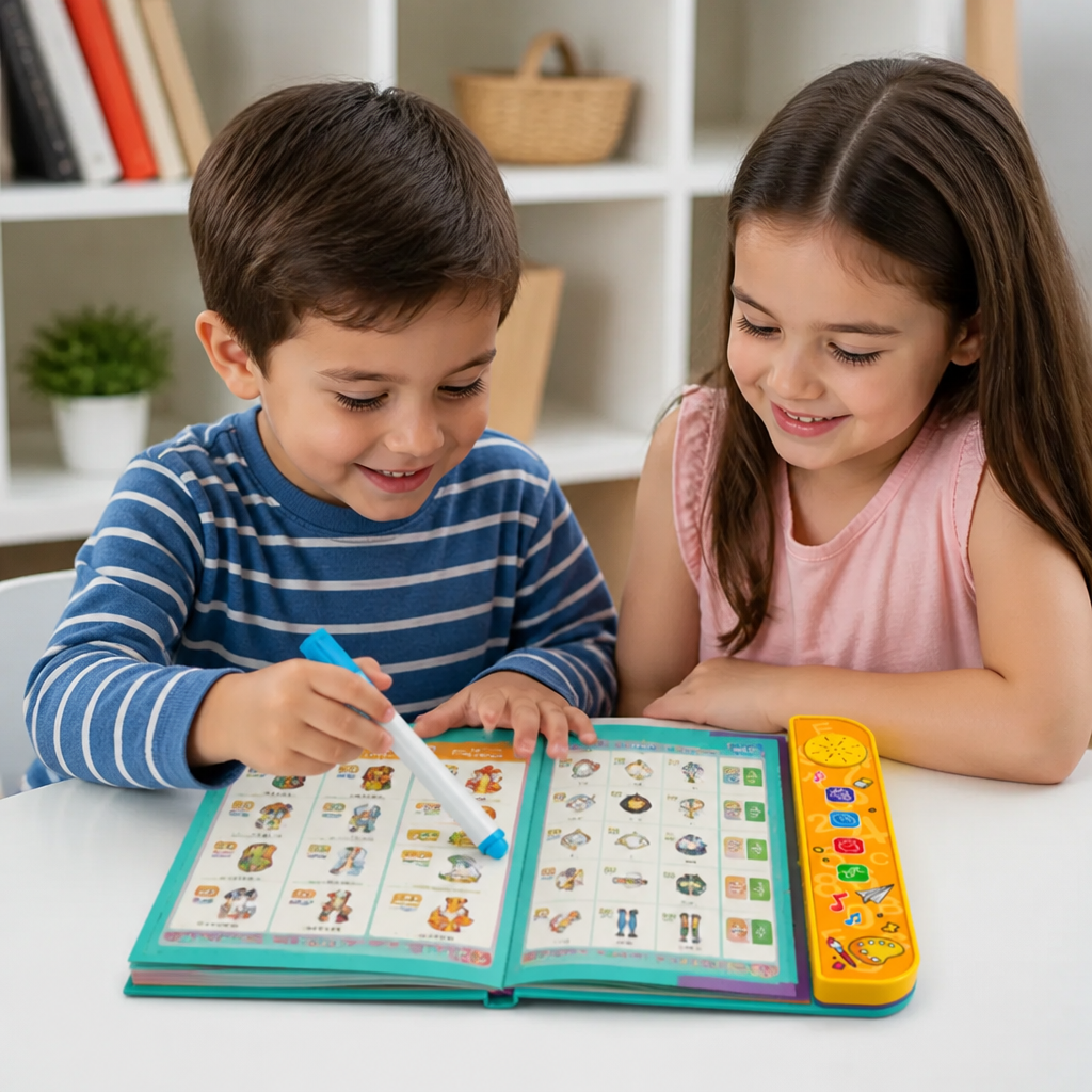 Interactive English Talking Learning Intelligence Book with Touch Pen for Kids