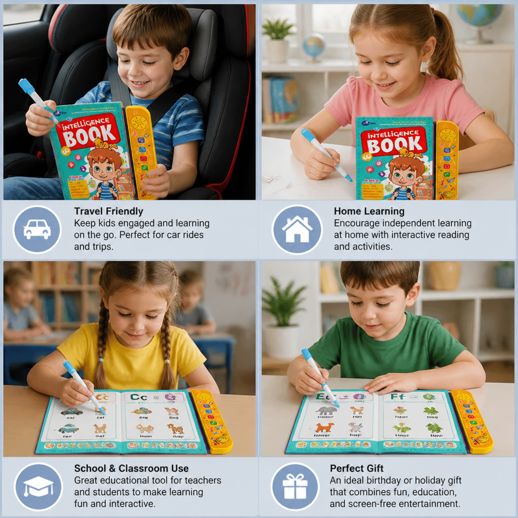 Interactive English Talking Learning Intelligence Book with Touch Pen for Kids