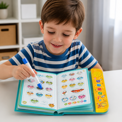Interactive English Talking Learning Intelligence Book with Touch Pen for Kids