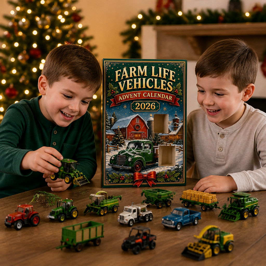 24-Day Farm Vehicles Christmas Advent Calendar