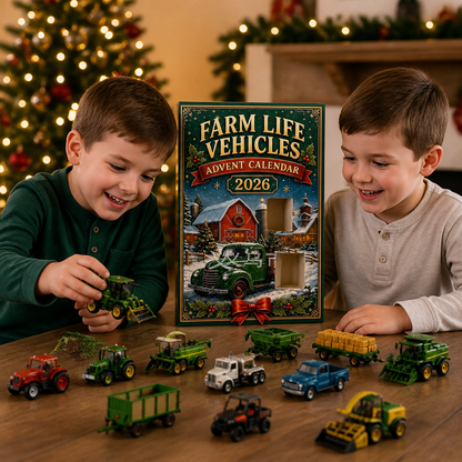 24-Day Farm Vehicles Christmas Advent Calendar