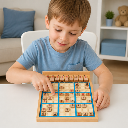 Wooden Sudoku Puzzle Board – Educational Logic & Math Game