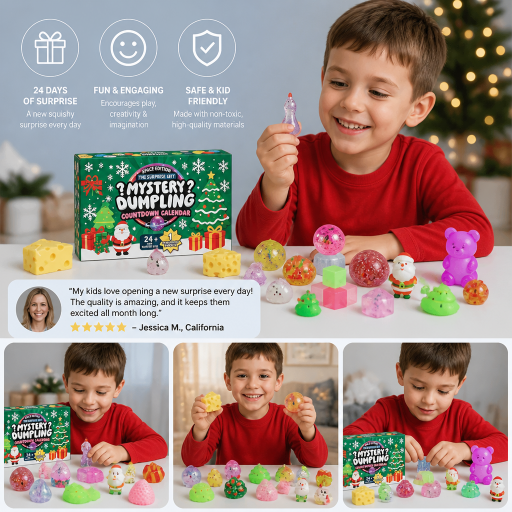 Christmas Squishy Advent Calendar for Kids