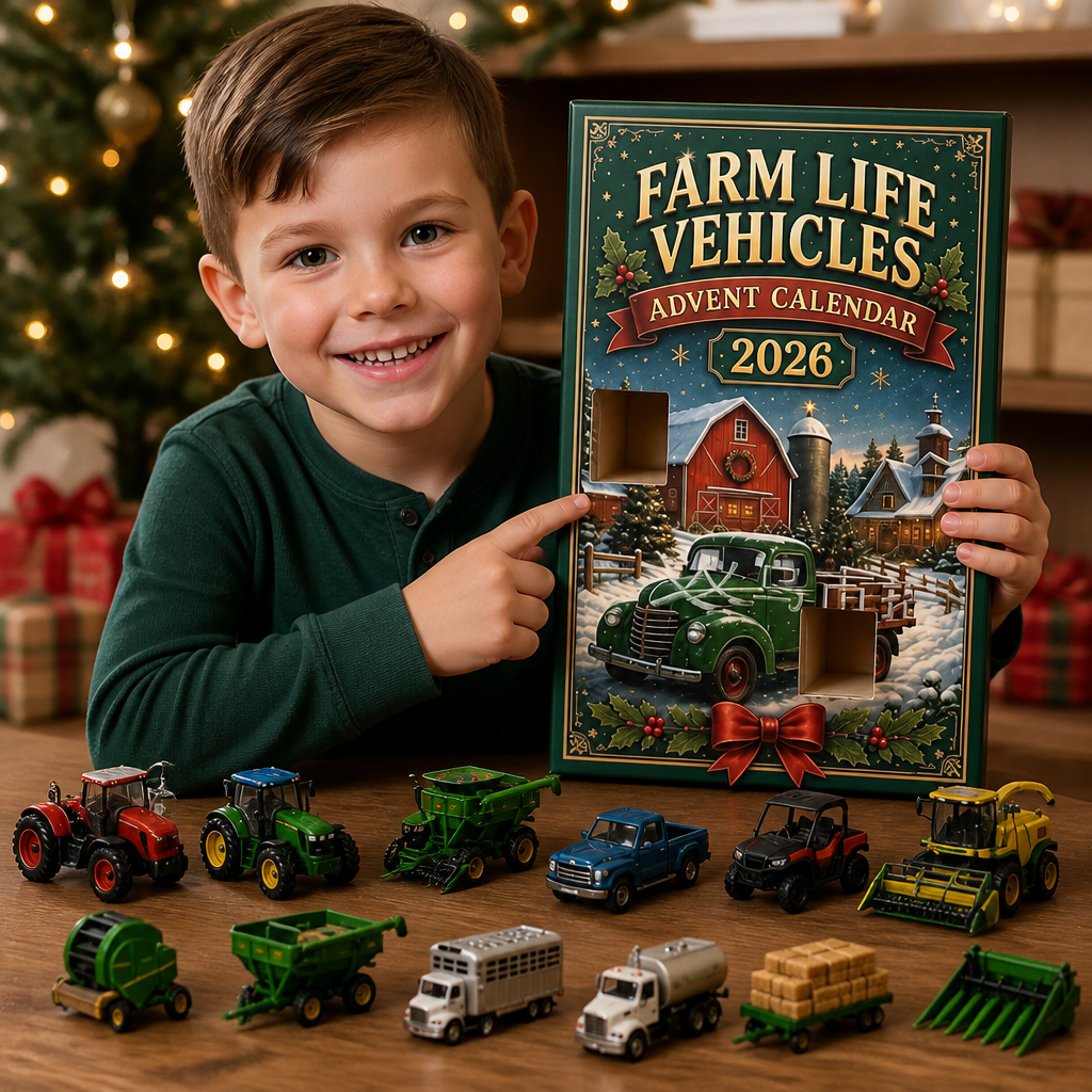 24-Day Farm Vehicles Christmas Advent Calendar