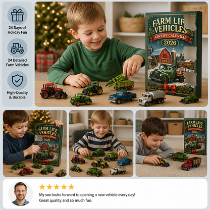 24-Day Farm Vehicles Christmas Advent Calendar