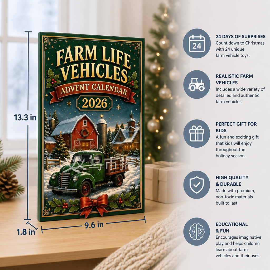 24-Day Farm Vehicles Christmas Advent Calendar
