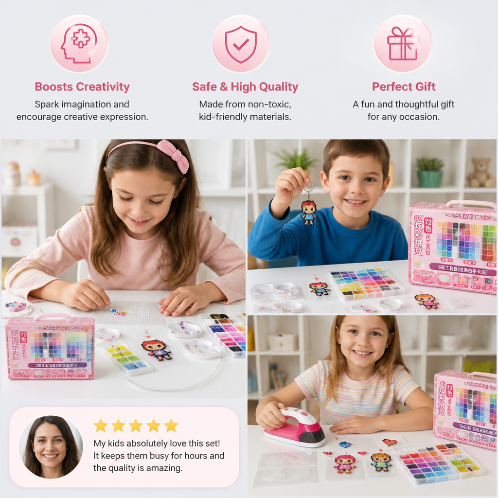 Premium Fuse Beads Set with Crafting Tools – DIY Arts & Crafts Kit