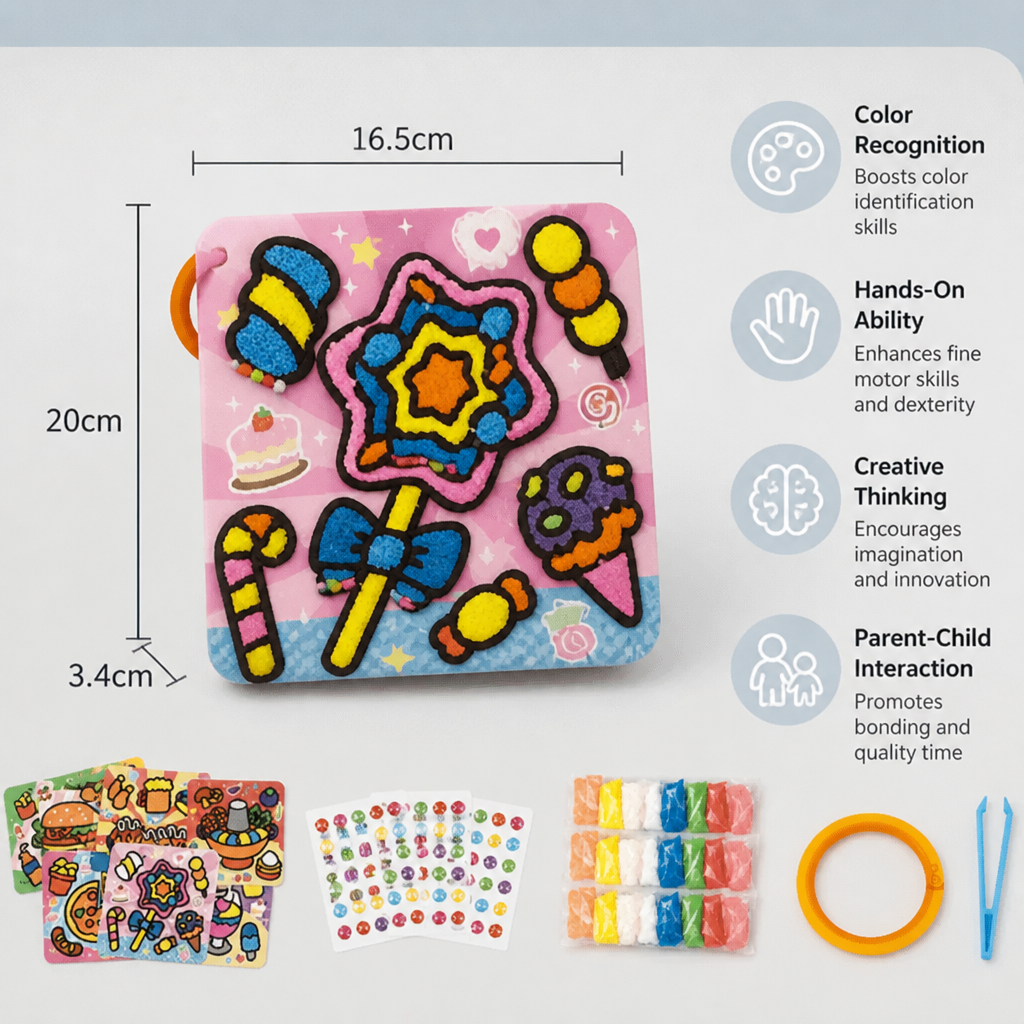 DIY Clay Sticker Art & Craft Kit for Kids