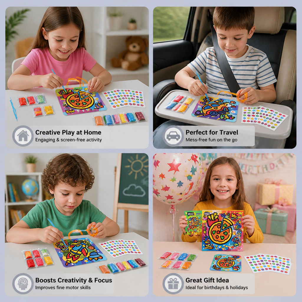 DIY Clay Sticker Art & Craft Kit for Kids