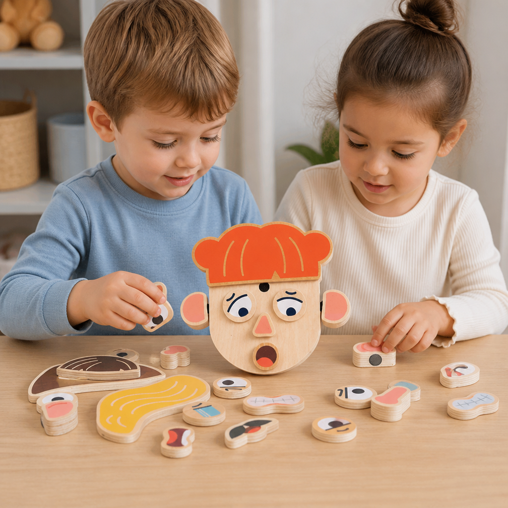Wooden Facial Expressions & Emotions Learning Toy for Kids
