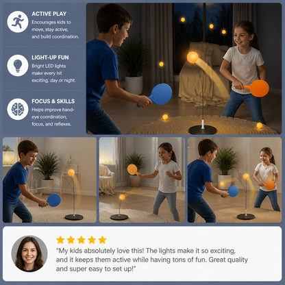 Interactive Light-Up Table Tennis Game for Kids