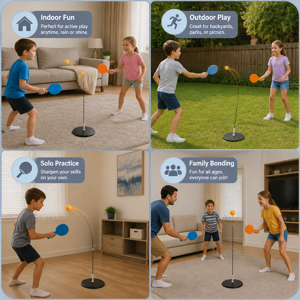 Interactive Light-Up Table Tennis Game for Kids