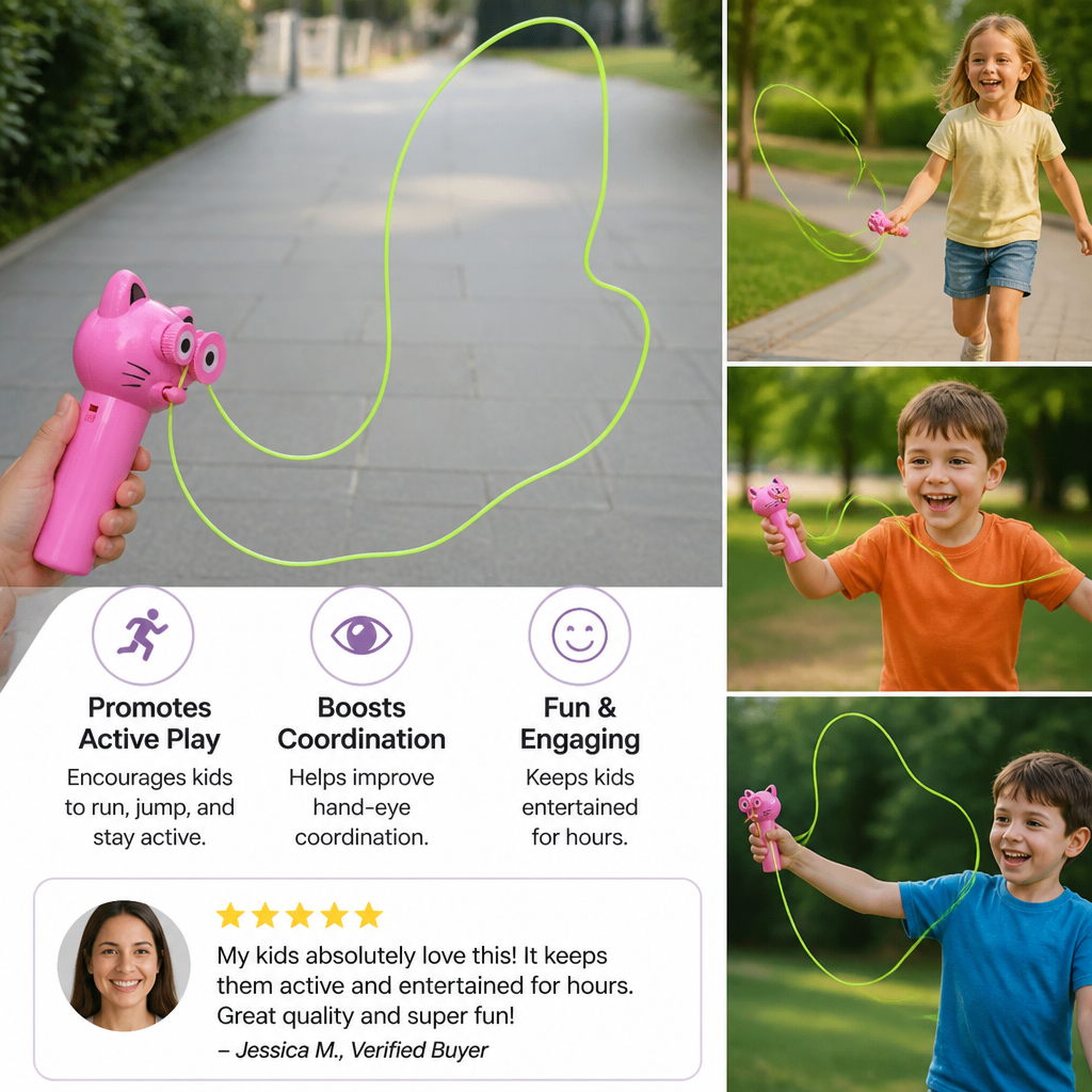 Interactive Flying Rope Toy for Kids
