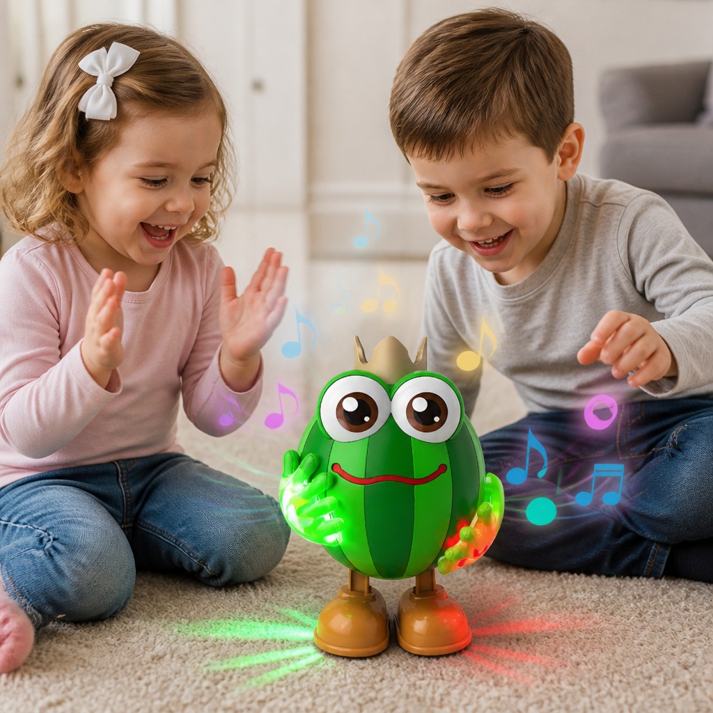 Dancing Watermelon Head-Up Tummy Time Toy with Lights & Music