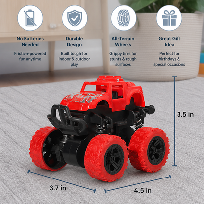 Friction-Powered Monster Truck Stunt Car for Kids