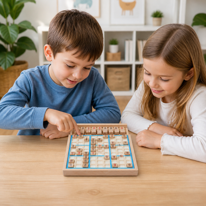 Wooden Sudoku Puzzle Board – Educational Logic & Math Game