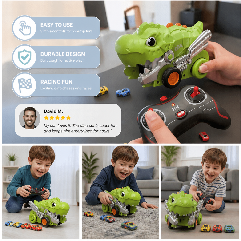 Remote Control Dino Car Chomper Truck