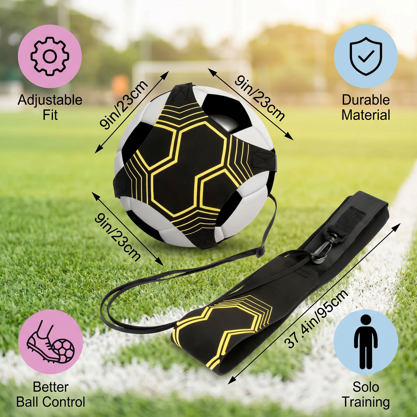 Football training belt for better ball control