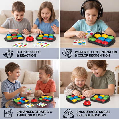 Educational Color Pattern Match Family Bell Game