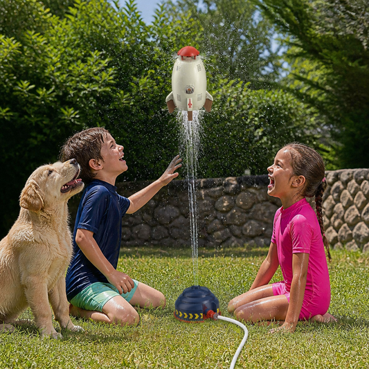 Flying Rocket Water Sprinkler Outdoor Toy for Kids