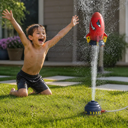Flying Rocket Water Sprinkler Outdoor Toy for Kids
