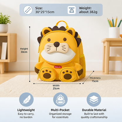 Kids Cartoon Animal Backpack – Lightweight Multi-Pocket School Bag