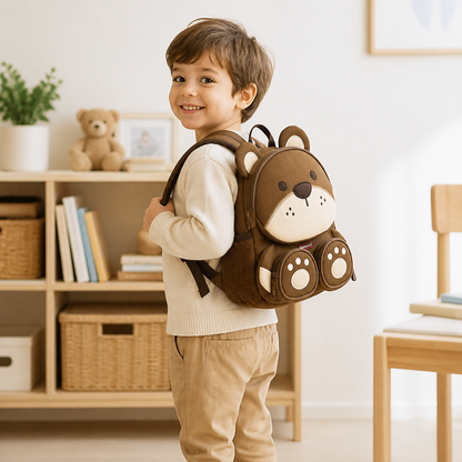 Kids Cartoon Animal Backpack – Lightweight Multi-Pocket School Bag